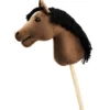 hobby horse junior donkerbruin zwarte manen zijaanzicht