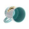 mok ligt plat fleur groen blauw paard en naam