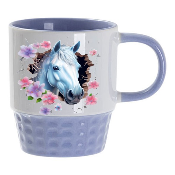 mok lila paard met naam paardenfan cadeau met naam