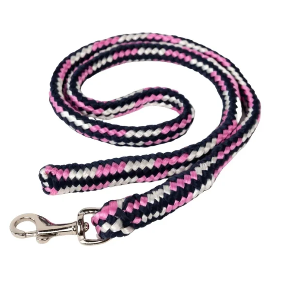 Halstertouw hobbyhorse roze met navy en wit